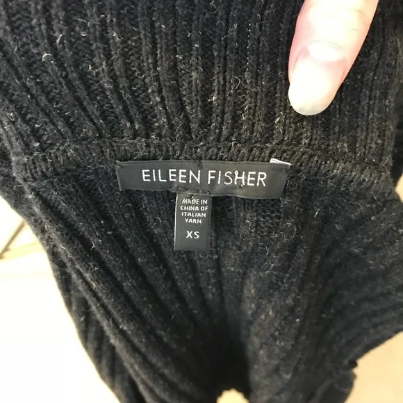 Eileen Fisher asymmetrical cable knit vest - Picture 6 of 8